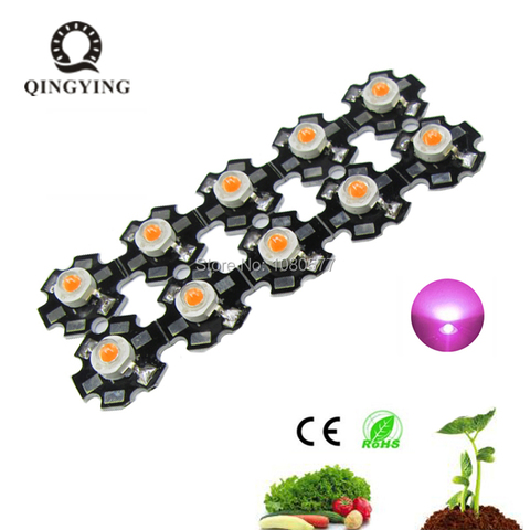 Diodes lumineuses LED à spectre complet pour croissance rapide des plantes, 3W, 45mil, 50 pièces ► Photo 1/5