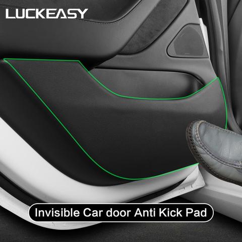 LUCKEASY-Protection Invisible pour Tesla modèle 3 2022-2022, autocollants pour porte de voiture, Film Anti-coup sur les bords latéraux ► Photo 1/5