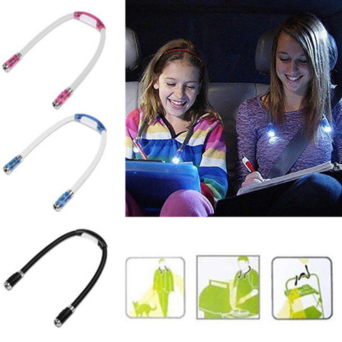 KK – lampe de lecture Flexible à LED, mains libres, pour le cou, le Camping, la nuit, lampe de poche, lunettes avec lampe de poche ► Photo 1/6
