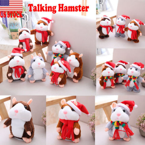 Hamster parlant et souris pour enfants, animal de compagnie, mignon, en peluche, cadeau de noël, nouveau, 2022 ► Photo 1/6