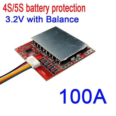 4S 5S 100A 12.8V 16V PCM BMS batterie panneau de protection w/ Balance pour LiFePo4 Lithium fer phosphate batterie 3.2V ► Photo 1/6