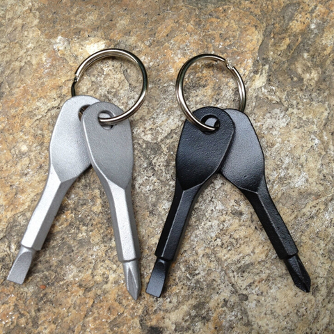 Tournevis à fente Portable Phillips porte-clés randonnée en plein air Multi Mini poche outil de réparation Gadget Camp ► Photo 1/3