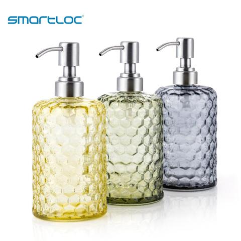 Smartloc – distributeur de savon liquide en verre de 600ml, pompe murale pour douche, bouteille automatique pour shampoing, ensemble d'accessoires de cuisine et salle de bains ► Photo 1/6