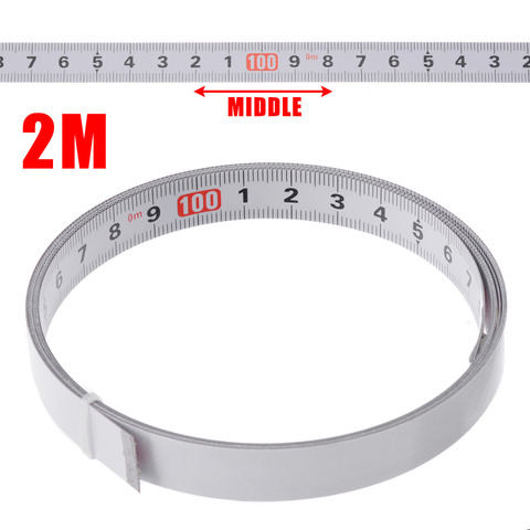 1/2/3/5M auto-adhésif scie à onglets piste ruban à mesurer support métrique en acier règle ruban mesures ► Photo 1/6
