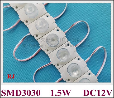 Module avec lentille pour boîte d'éclairage, angle de faisceau vertical 15 horizontal 45 SMD 3030 1.5W, DC12V 45mm x 30mm ► Photo 1/5