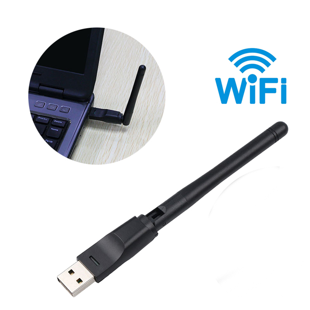 Adaptateur carte réseau WLAN 2.4GHz 150Mbps, récepteur WiFi USB sans fil, antenne Wifi 2DB pour DVB T2 ► Photo 1/5
