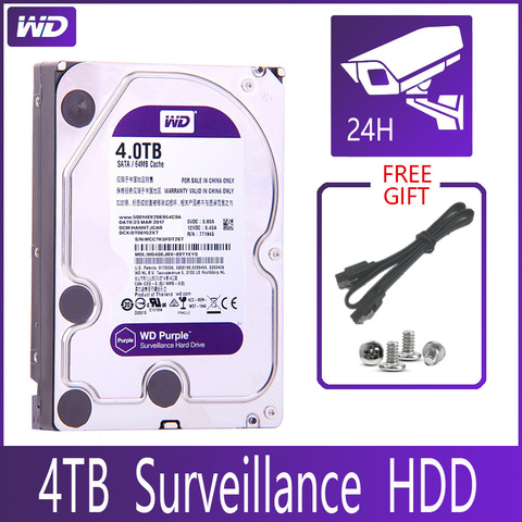 WD – disque dur de vidéosurveillance, SATA III, 64 mo, 3.5 pouces, pour système de sécurité, enregistreur vidéo DVR, NVR, CCTV, 4 to ► Photo 1/6