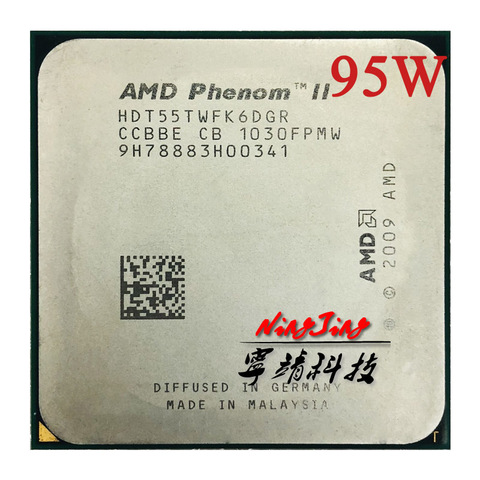 AMD Phenom II X6, prise AM3, HDT55TWFK6DGR, 1055 1055G, 95W, Six cœurs, 2.8 ► Photo 1/1