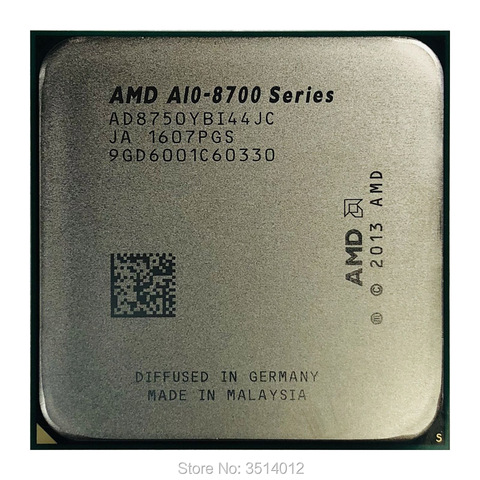 Prise FM2 + AMD A10-Series PRO A10-8750B, A10 8750, A10 8750B 3.6 GHz Quad Core processeur d'unité centrale, AD875BYBI44JC/AD8750YBI44JC ► Photo 1/2