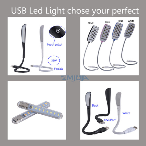 Portable USB led lampe de bureau Mini pliable led table lumière oeil protéger livre lecture lumières pour ordinateur Portable ordinateur Portable ► Photo 1/6