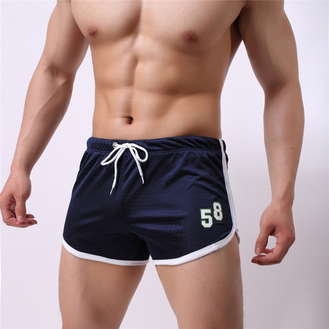 2022 Summer Mens Marque Jogger Sportives Shorts Minceur Hommes Noir Bodybuilding Pantalon Court Mâle Fitness Gymnases Shorts pour entraînement ► Photo 1/6