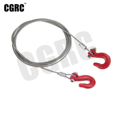 Accessoires pour chenilles radiocommandées, corde de remorquage en acier avec crochet, pour Tamiya Cc01 Axial Scx10 Rc4wd D90 Tf2 Trx-4 Trx4 1/10 ► Photo 1/4