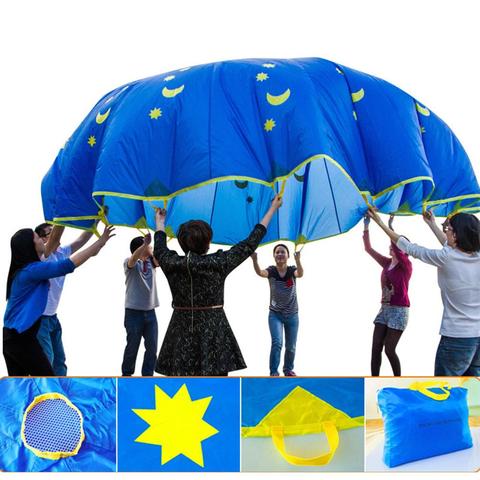 Sac de saut pour enfants, jouet parapluie arc-en-ciel de 1.8m, jeu Parachute, Sport, activité en équipe, cadeau pour enfants, tissu pliable en Polyester ► Photo 1/6