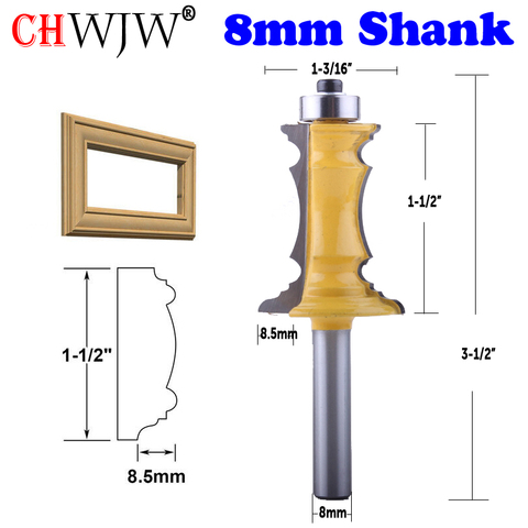 CHWJW – couteau de ligne de toupie, couteau de porte, Tenon Cutter pour outils de travail du bois 1 pièce, tige de 8mm 1-1/2 