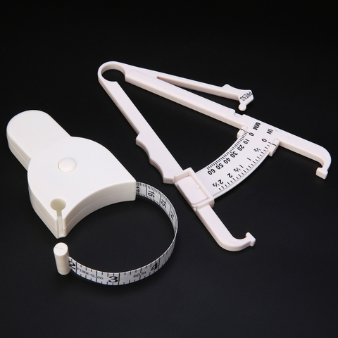 Ensemble de 2 pièces pour mesurer la graisse corporelle en PVC blanc avec testeur de graisse corporelle, léger, Fitness, perte de poids ► Photo 1/6