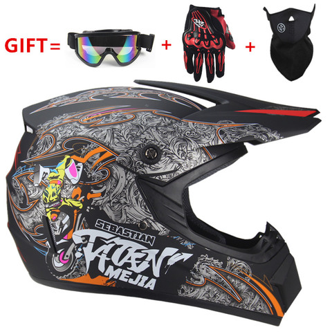 Nouveau tout-terrain moto rcycle adulte moto cross casque ATV Dirt bike descente vtt DH casque de course cross casque capacetes DOT moto ► Photo 1/6