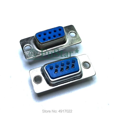Connecteur de soudure, Type d-sub RS232 COM, connecteur de port série femelle et mâle, support PCB, 10 pièces DB9, adaptateur 9p pour PCB ► Photo 1/6