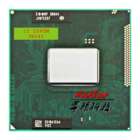Intel Core i5 i5-2540M 2540M SR044 2.6 GHz, double cœur, Quad-Thread, prise G2 / rPGA988B de 3M 35W, prise processeur d'unité centrale ► Photo 1/1