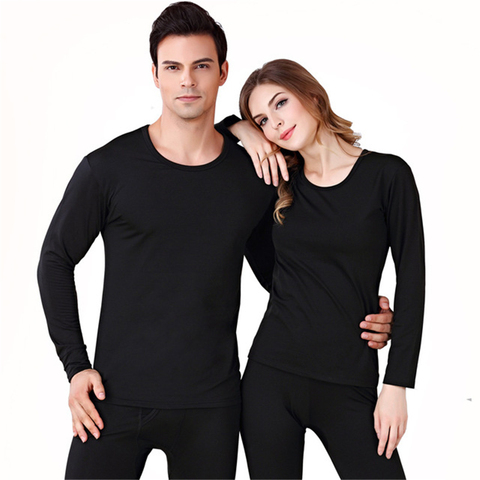 Sous-vêtements thermiques pour hommes et femmes, sous-vêtements élastiques, serrés, longs, minces, couleur unie, pour Fitness, ensembles simples, taille L à 6XL ► Photo 1/6