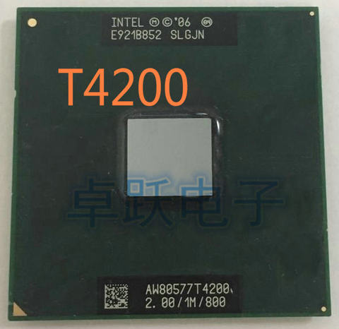 Processeur Intel T4200 2.0/1M/800, Original, version officielle, broches PGA SLGJN, prend en charge les puces 965 ► Photo 1/1