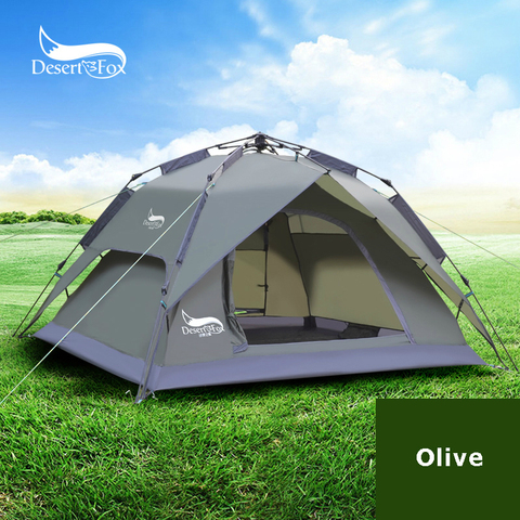 Tente automatique Desert & Fox tente de Camping pour 3-4 personnes, sac à dos portable à installation instantanée facile pour abri solaire, voyage, randonnée ► Photo 1/6