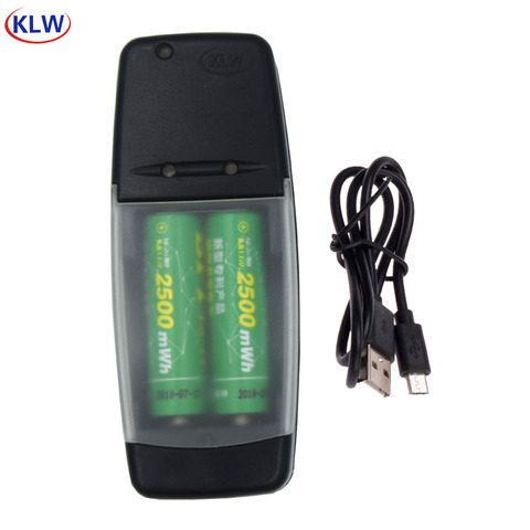 Chargeur de batterie USB intelligent à 2 fentes, pour piles rechargeables 1.6V NI-ZN AA AAA, avec affichage LED ► Photo 1/6