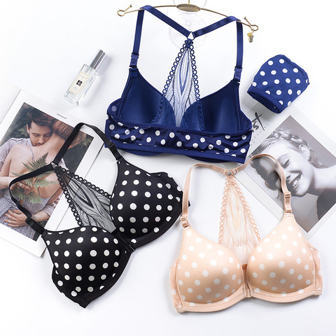 Soutien-gorge Sexy en dentelle Push Up, soutien-gorge, collection de points, ensemble de Lingerie pour filles, bonnet ABC avec fermeture frontale, pour l'été, ensemble de sous-vêtements ► Photo 1/1