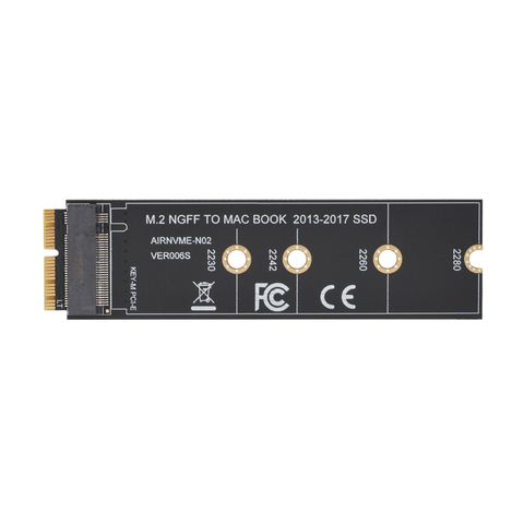 M2 NGFF PCIe AHCI SSD adaptateur carte connecteur pour MACBOOK Air 2013 2014 2015 2017 A1465 A1466 Pro A1398 A1502 A1419 2230-2280 SSD ► Photo 1/6
