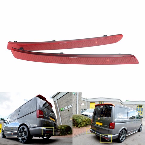 ANGRONG – réflecteur de pare-chocs arrière pour VW Transporter T5 Multivan Caravelle, lentille rouge 2012 – 2016 (CA333) ► Photo 1/6