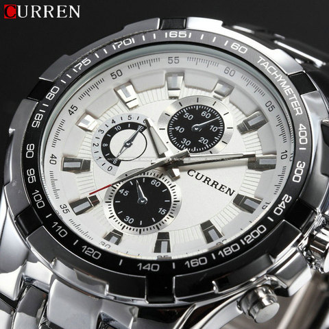 2017 Nouveau Curren Marque De Luxe Montres Hommes Quartz Mode Casual Mâle Montre de Sport En Acier Plein Montres Militaires Relogio Masculino ► Photo 1/6