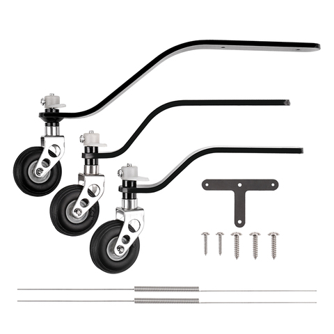 Ensemble de roues arrières en Fiber de carbone, Kits de support de train d'atterrissage pour moteur à essence 26CC/50CC/100CC, modèle d'avion RC à aile fixe ► Photo 1/6