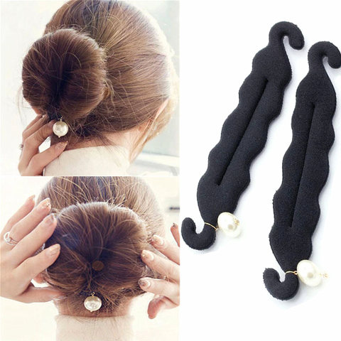 Magique coiffure Twist Styling chignon épingles à cheveux Hairdisk Meatball Head caoutchouc Clip cheveux accessoires pour femmes outil de tressage de cheveux ► Photo 1/6