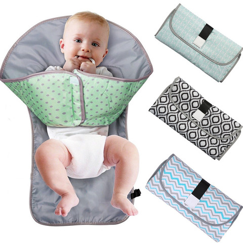 Coussin à langer Portable 3 en 1, tapis multifonctionnel pour bébé, tapis d'urine pliable, sac de couche imperméable, de voyage ► Photo 1/6