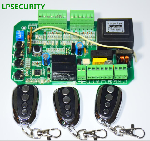 LPSECURITY-3 télécommandes pour moteur de porte coulissante, carte de commande de circuit imprimé pour moteur PY600 L 220V/110V AC ► Photo 1/6