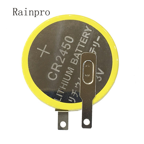 Rainpro – batterie au Lithium 3V avec boutons CR2450, avec broches à souder pour carte mère/cuiseur à riz, 2 pièces/lot ► Photo 1/2