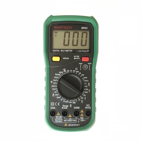 MASTECH MY64 multimètre numérique ca/cc DMM testeur de température de capacité de fréquence avec ampèremètre de Test hFE Multimetro ► Photo 1/6