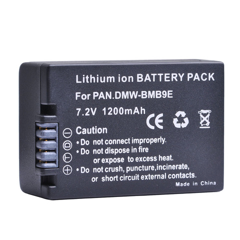 1 pc 1200 mAH DMW-BMB9 DMW-BMB9E DMW BMB9 Li-ion Batterie pour Panasonic Lumix DMC FZ40K FZ45K FZ47K FZ48K FZ60 FZ70 FZ100 FZ150 ► Photo 1/5