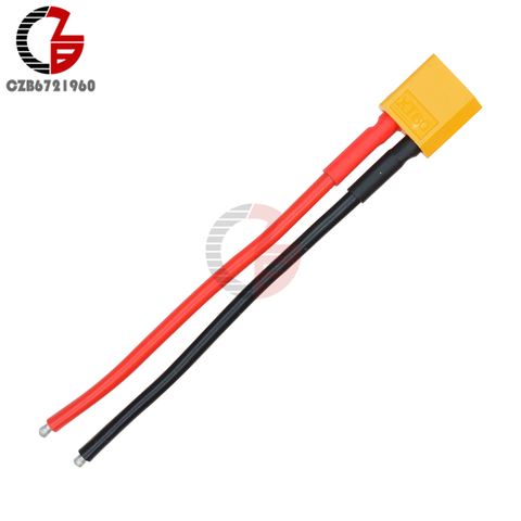 Connecteur XT60 mâle avec boîtier, fil en silicone 10CM, prise XT-60 14AWG ► Photo 1/6