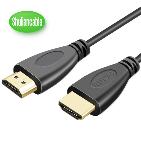 Câble HDMI Shuliancable 2.0 4K 1080P 3D haute vitesse plaqué or HDMI pour HD TV ordinateur portable LCD PS3 projecteur ordinateur xbox 360 câble ► Photo 1/6