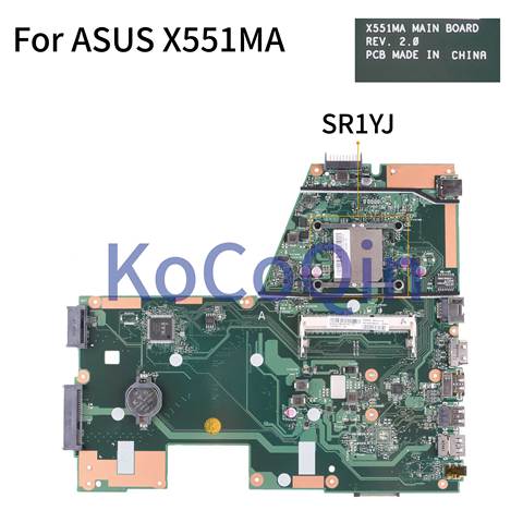 KoCoQin – carte mère pour ordinateur portable ASUS D550M F551M X551MA rev. 2.0 SR1YJS ► Photo 1/4