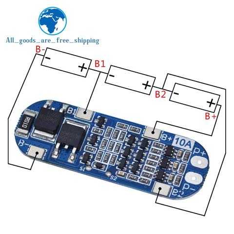 TZT 1 pièces 3 S 10A Li-ion Lithium batterie 18650 chargeur Protection conseil 11.1 V 12.6 V ► Photo 1/6