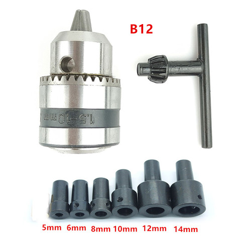 Mandrin de perceuse électrique à cône B12 de 1.5-10mm avec manchon de bielle ► Photo 1/2