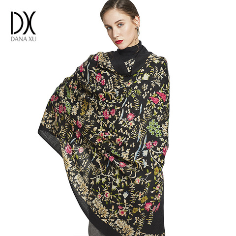 Foulard de tête carré en laine 100% pour femmes, élégant, châle chaud, Long, imprimé Animal, Bandana, couverture de plage, Hijab ► Photo 1/1