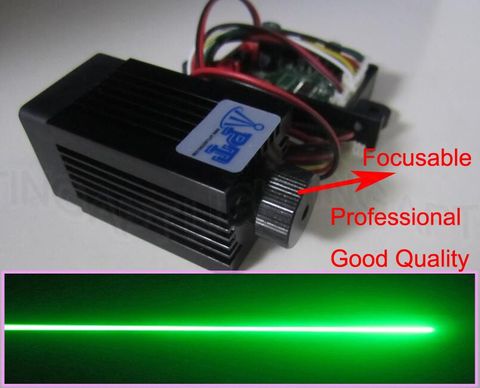 Qualité focalisable Super stable 200mW 532nm module laser vert lumière de scène rvb Diode Laser conception compacte/TT L cc 12V luces laze ► Photo 1/1