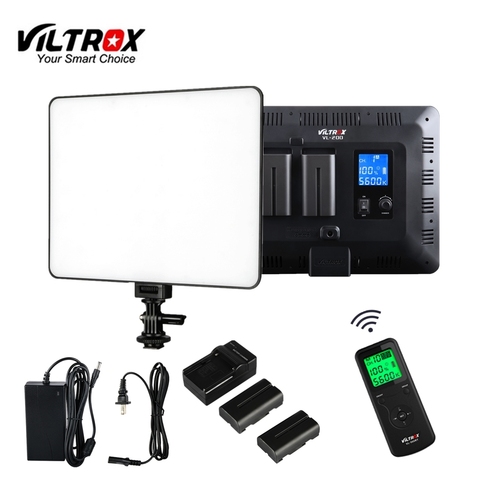 Viltrox VL200 télécommande sans fil LED vidéo Studio lumière lampe mince bi-couleur Dimmable + adaptateur secteur + chargeur de batterie pour Studio photo ► Photo 1/6