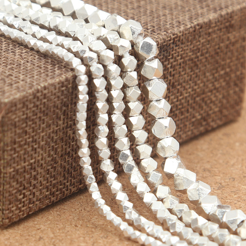 925 Argent Perles Réel Sterling Argent Petites Perles Bijoux En Argent Pur Gland Perles ► Photo 1/1
