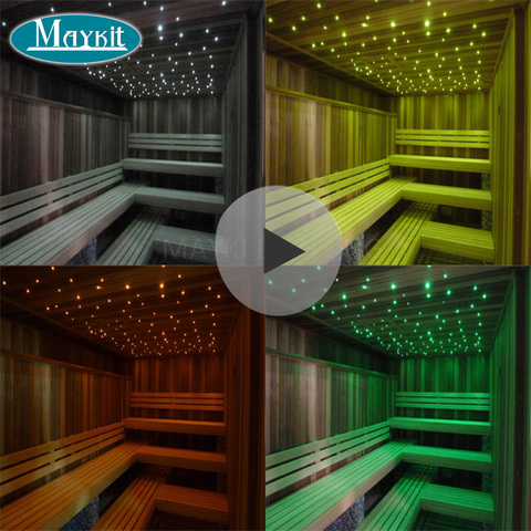 Maykit-moteur en fibre lumineuse, LED, 5W, avec brins lumineux de 2m, pour Sauna, plafond étoilé, chambre à coucher, salle de bain, vapeur décoratif ► Photo 1/6