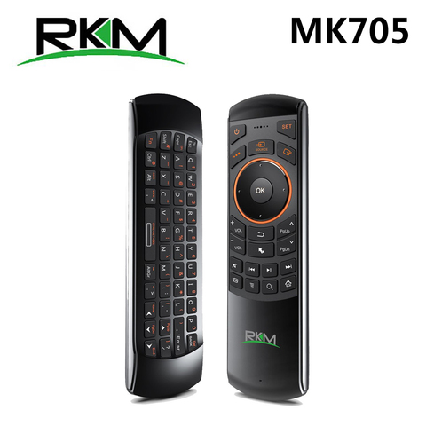 Rikomagic – souris sans fil RKM MK705, 2.4GHz, 3 en 1, clavier QWERTY, télécommande IR, Combo avec batterie Rechargeable, pour Smart TV, HTPC ► Photo 1/6