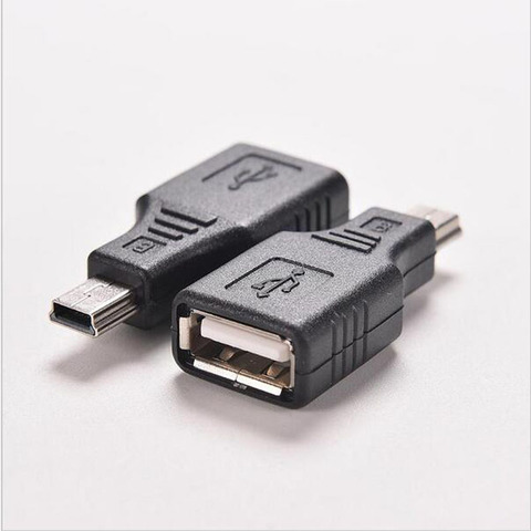 Nouveau Mini USB mâle vers USB femelle convertisseur connecteur transfert données Sync OTG adaptateur pour voiture AUX MP3 MP4 tablettes téléphones u-disk ► Photo 1/1