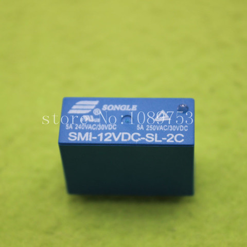 Relais de puissance SMI-12VDC-SL-2C DC 12V 5A 250V 8 broches, 5 pièces ► Photo 1/1